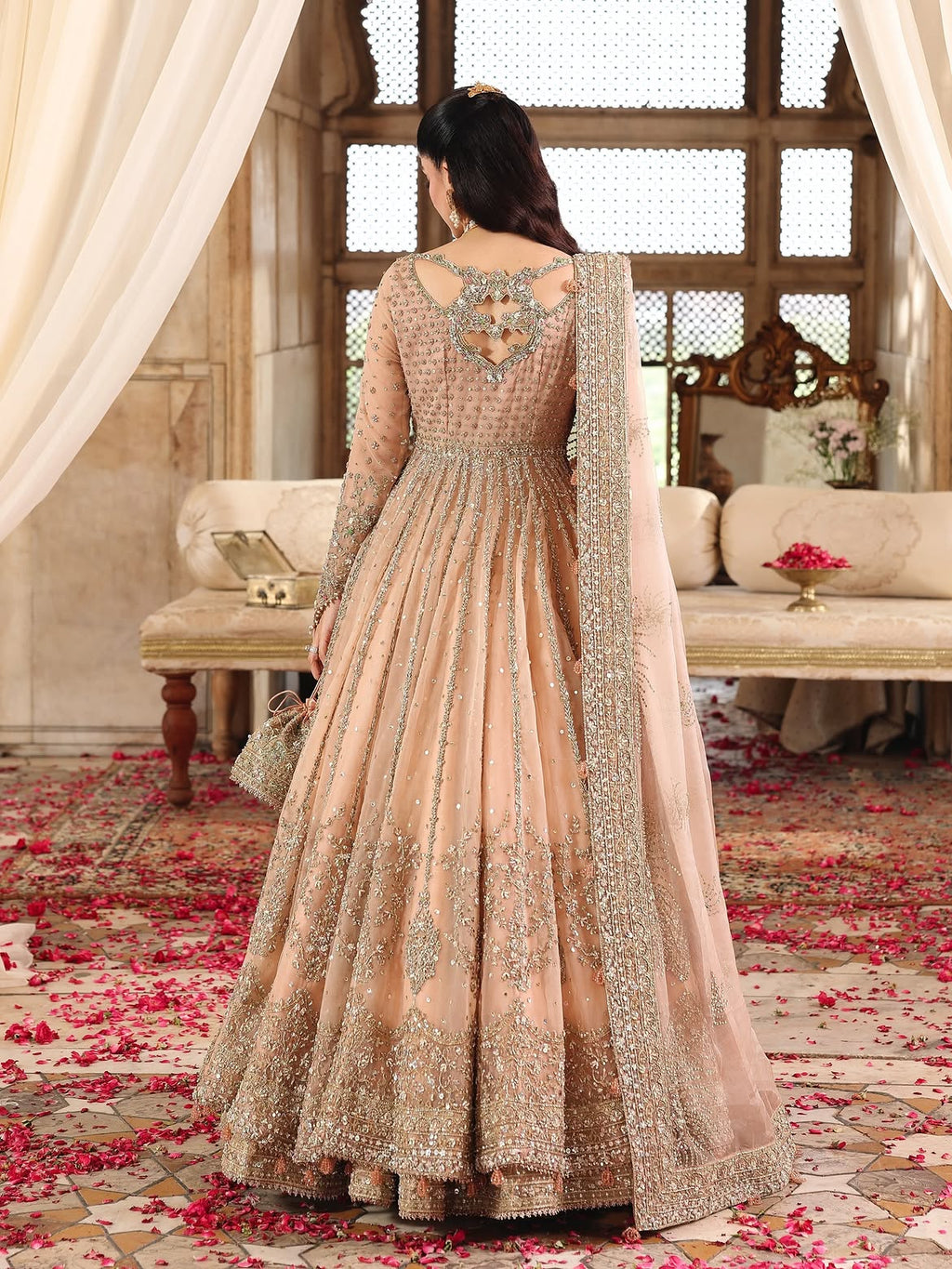 Peach Bridal maxi