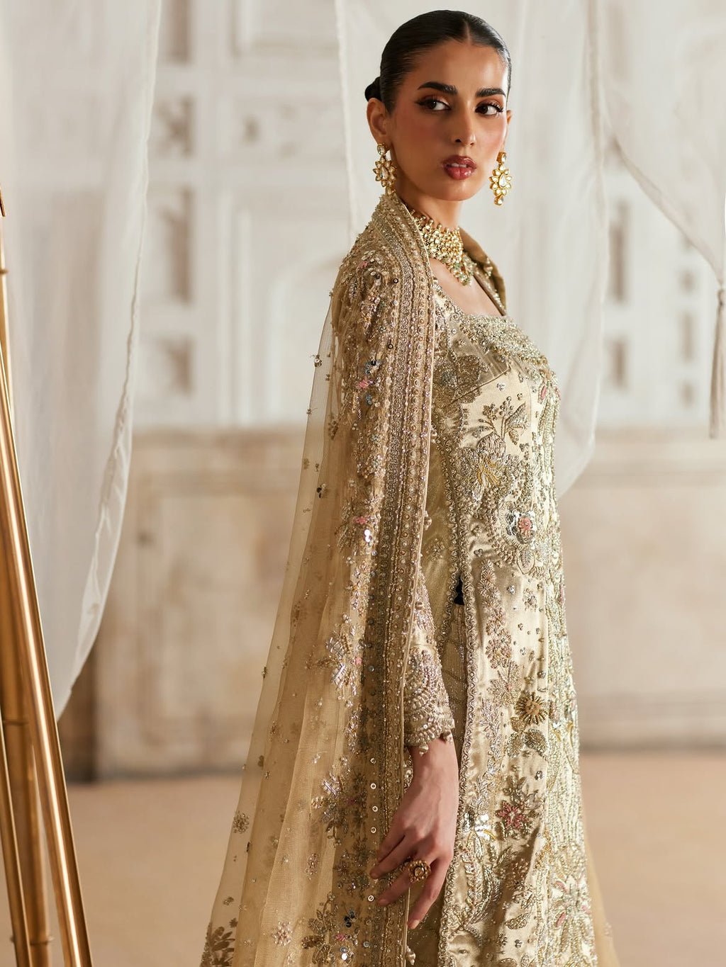 LONG EMBELLISHED DRESS BRIDAL WEAR