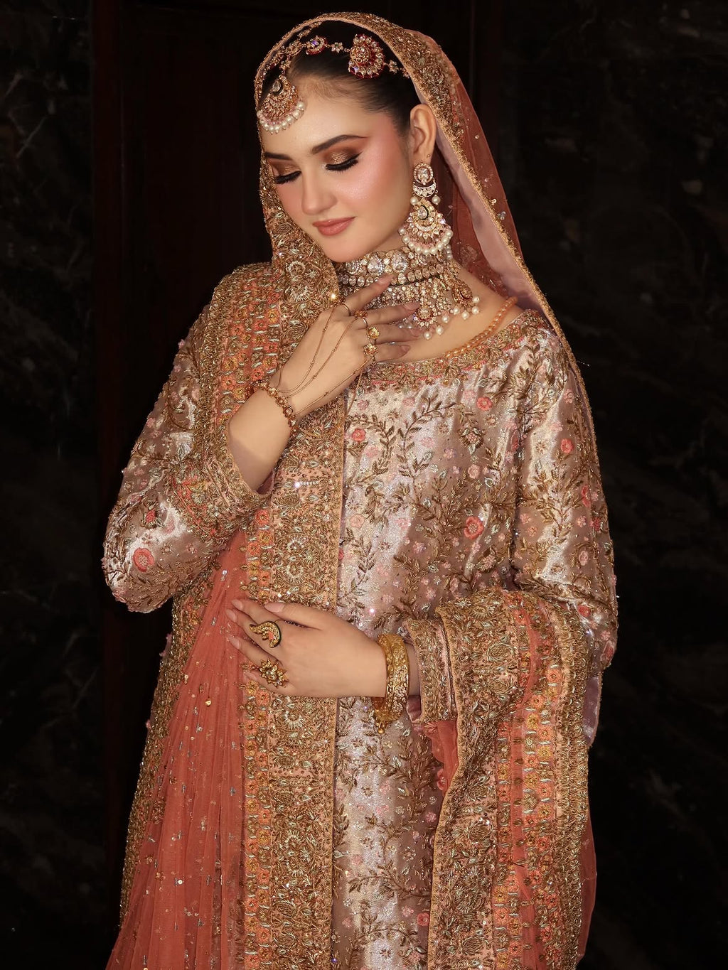 COPPER BRONZE BRIDAL WEAR