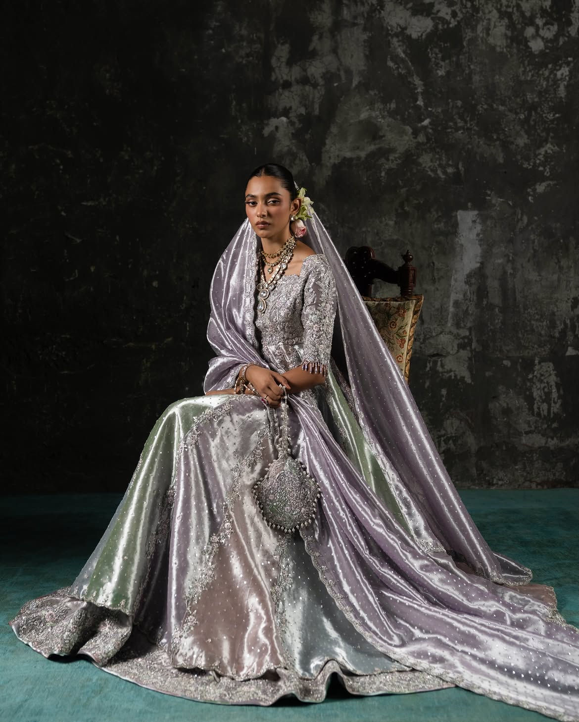 HIGH WAISTED PANELED LEHENGA