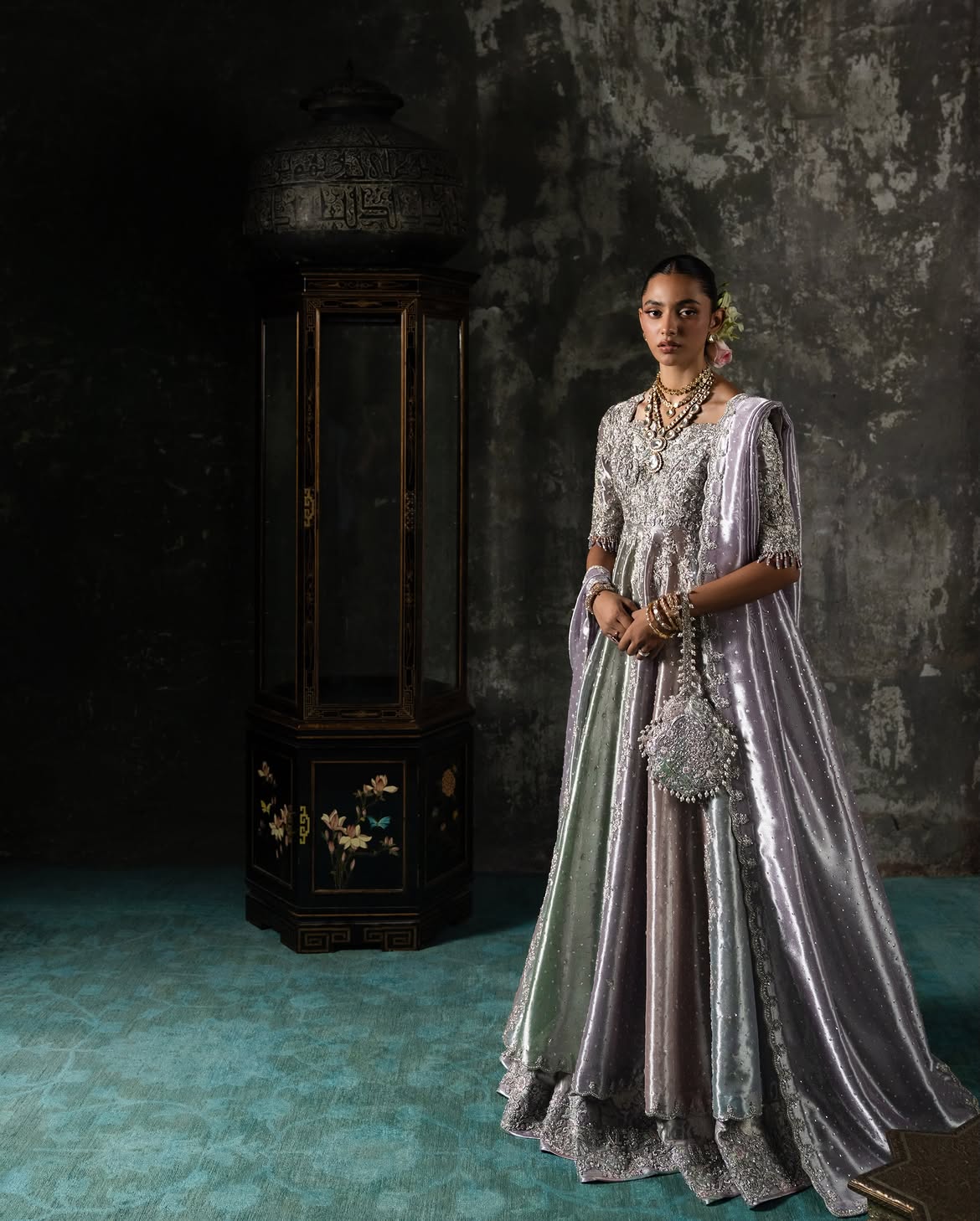 HIGH WAISTED PANELED LEHENGA