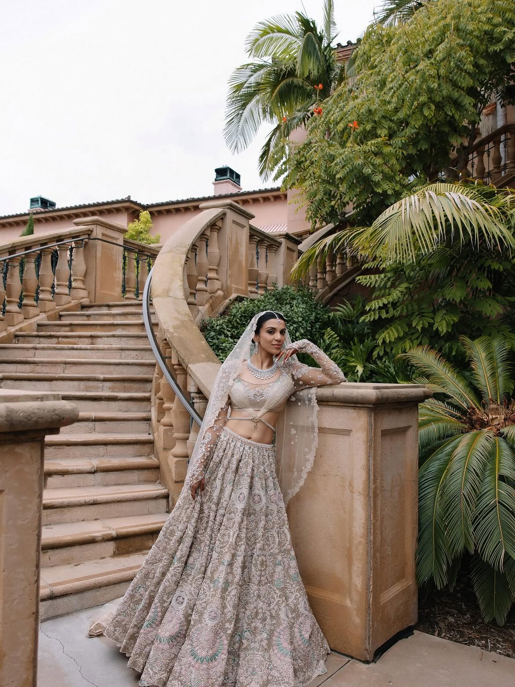 RICH-WHITE BRIDAL LEHENGA