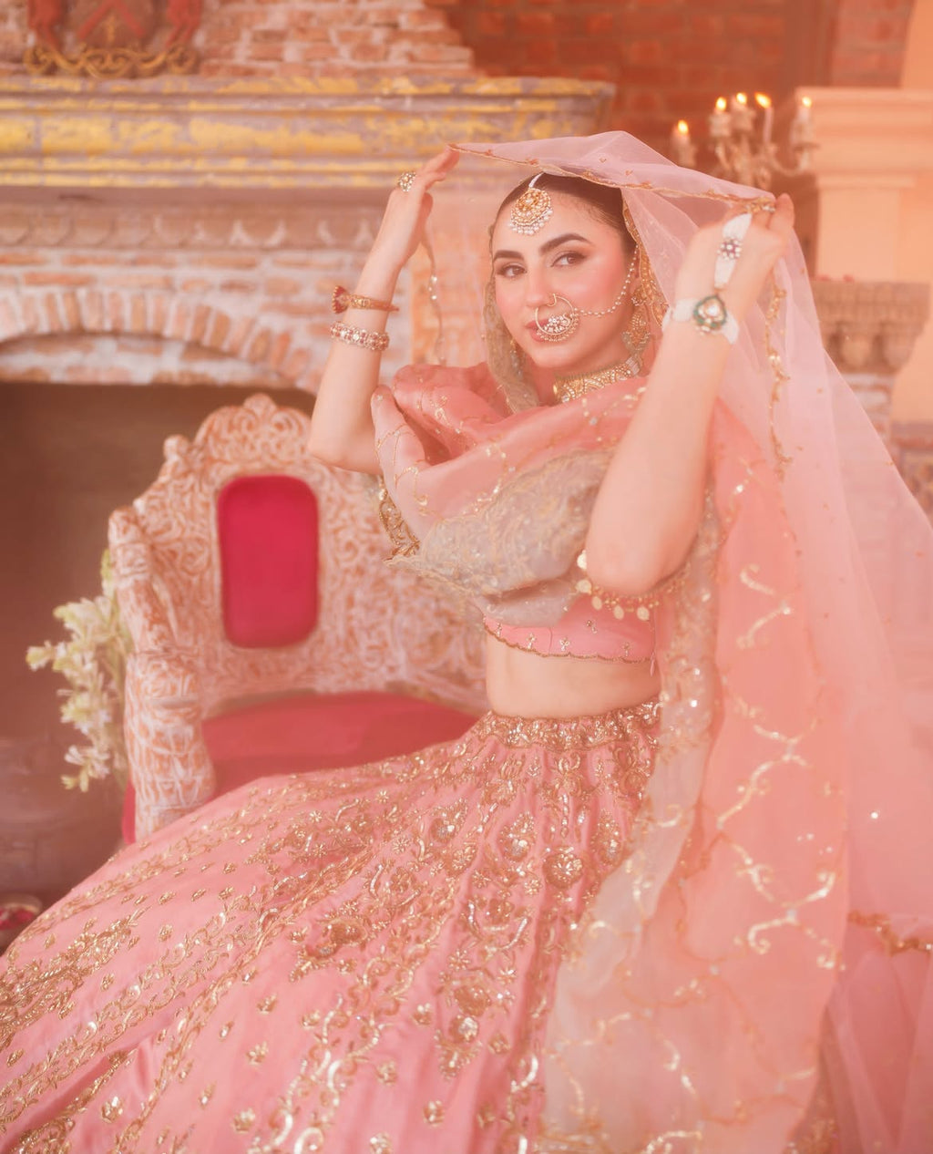 DRAMATIC FLARED BRIDAL LEHENGA
