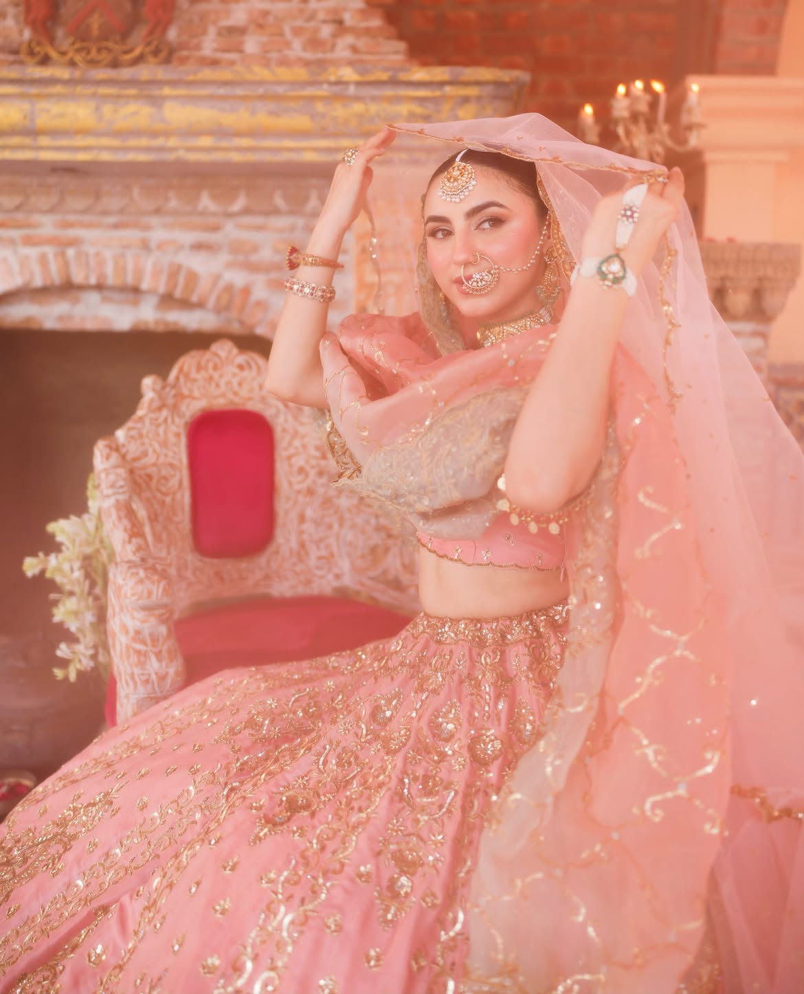 DRAMATIC FLARED BRIDAL LEHENGA