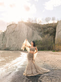 CHAMPAIGN TONES BRIDAL LEHENGA