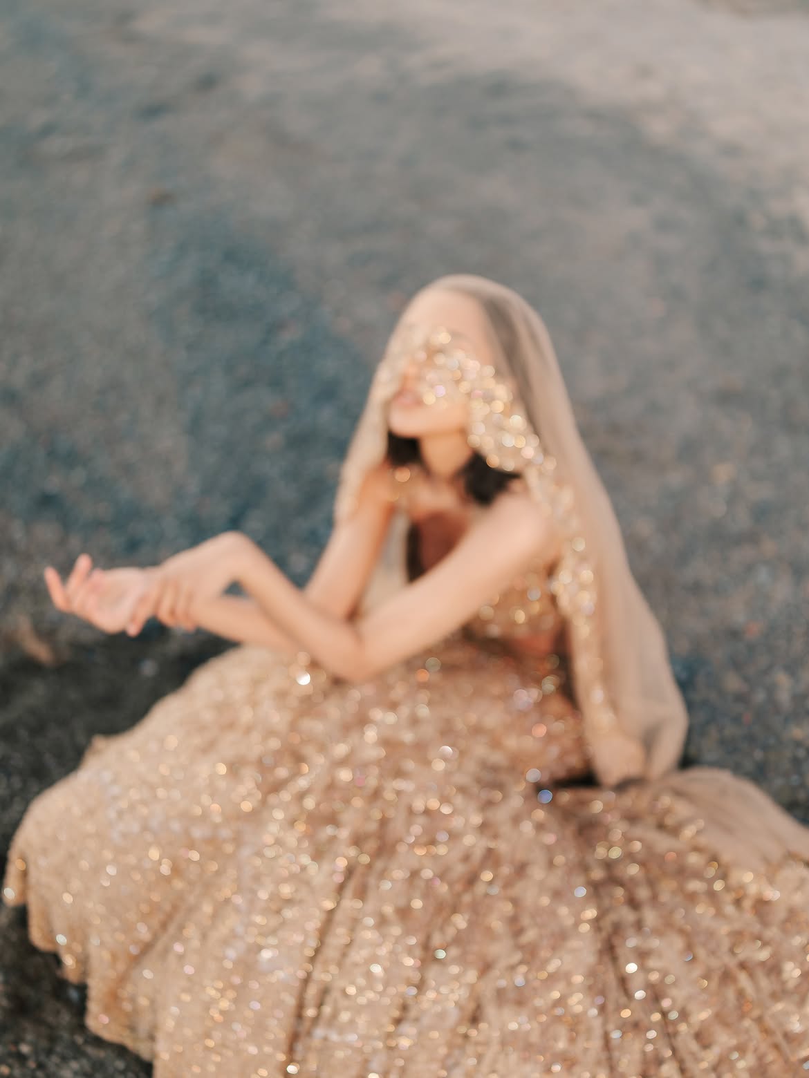CHAMPAIGN TONES BRIDAL LEHENGA