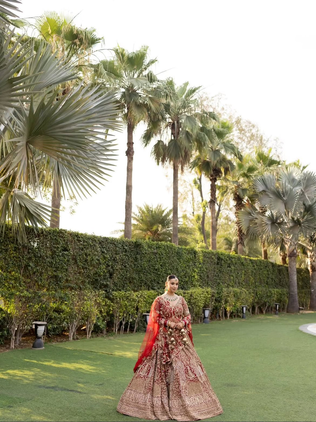 RED BOLD BRIDAL LEHENGA