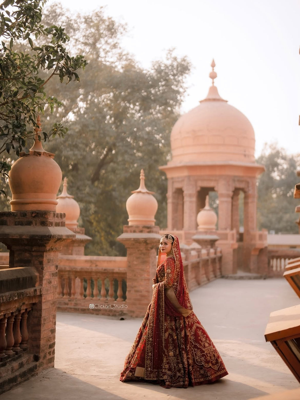 Red bridal lehenga
