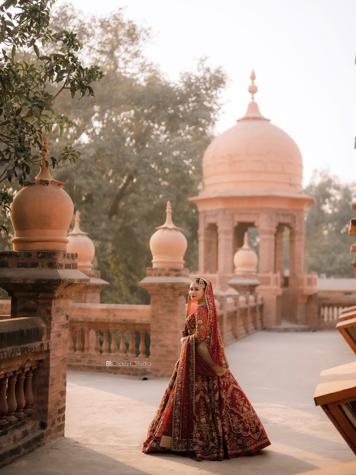 Red bridal lehenga