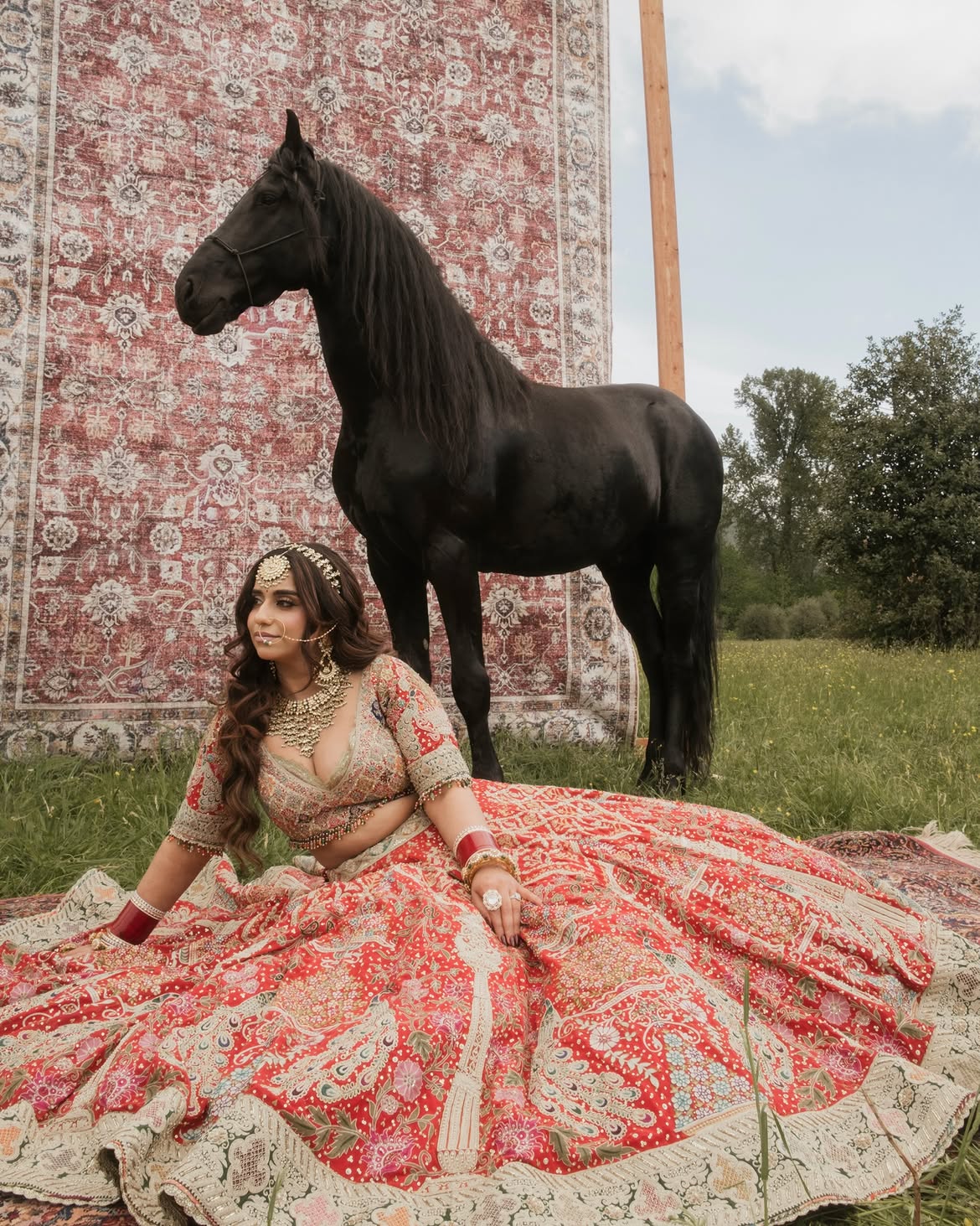 RED BRIDAL LEHENGA CHOLI