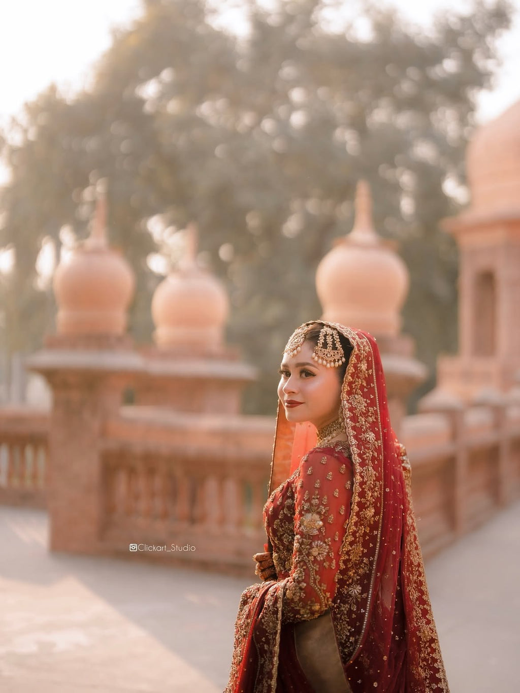 Red bridal lehenga