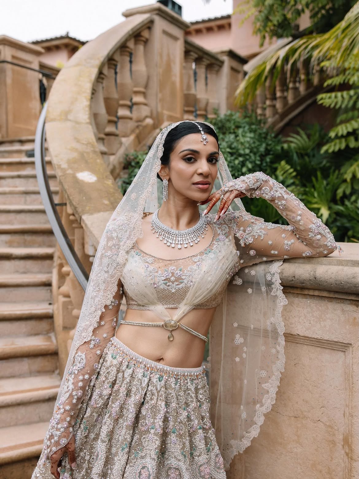 RICH-WHITE BRIDAL LEHENGA