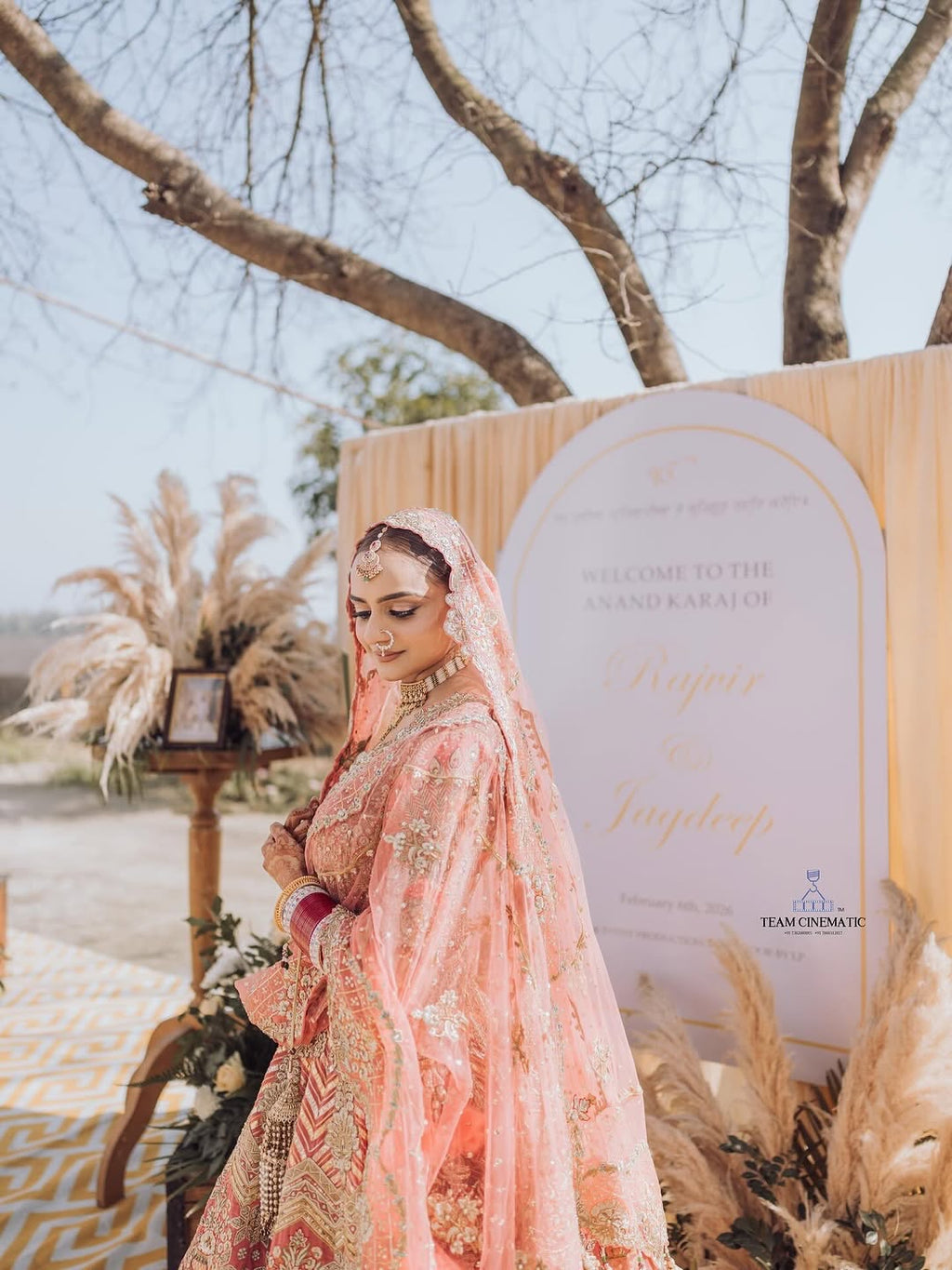 High waisted flared bridal lehenga