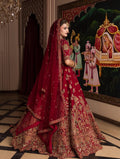 red bridal lehenga