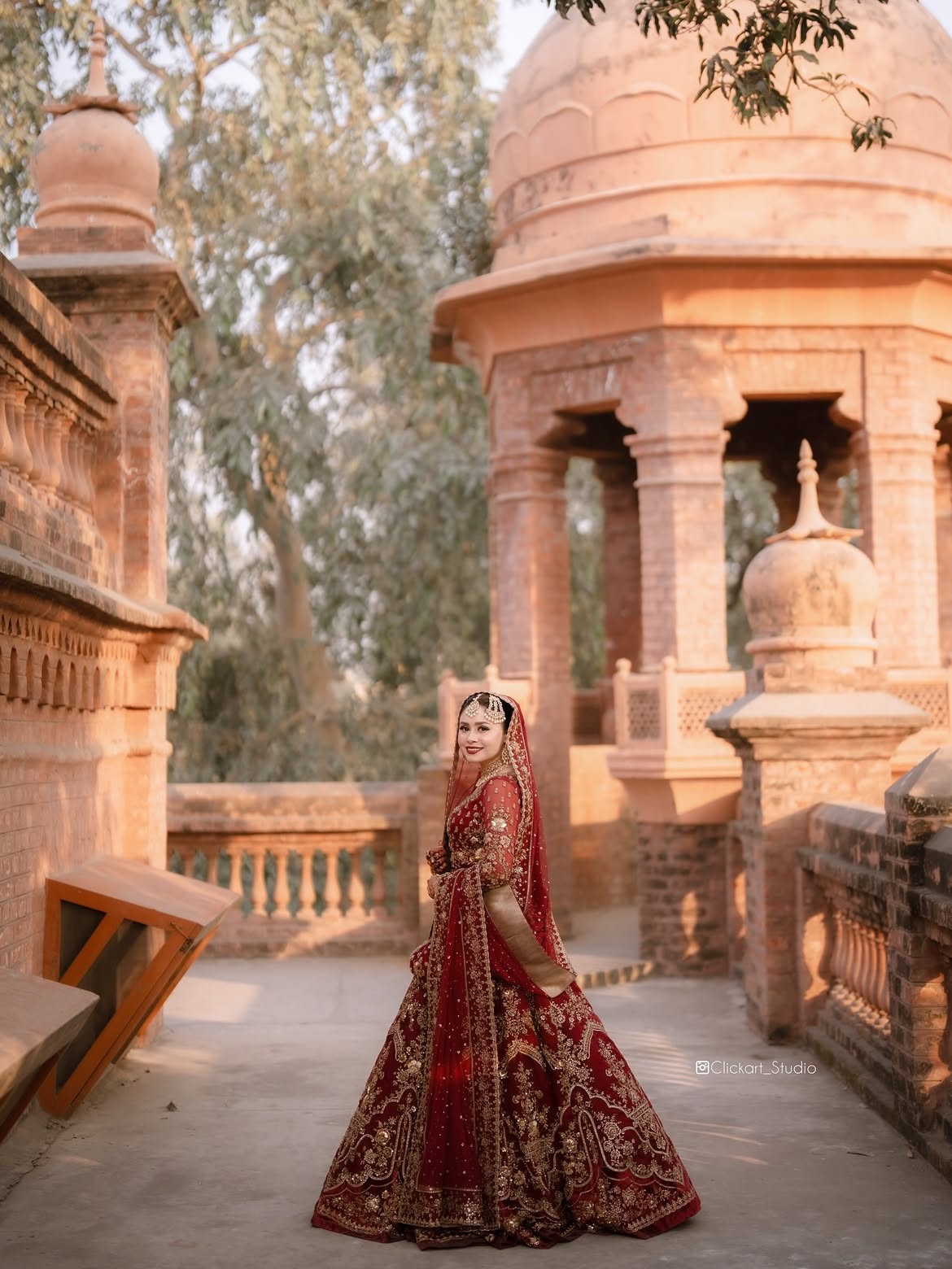 Red bridal lehenga