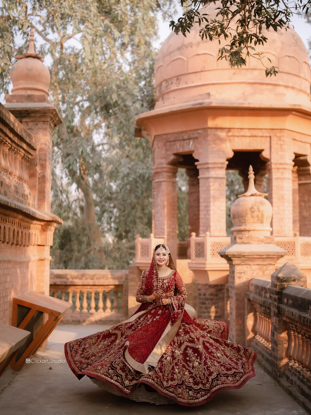 Red bridal lehenga