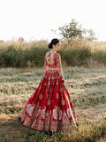 MOODY-VINTAGE BRIDAL RED LEHENGA