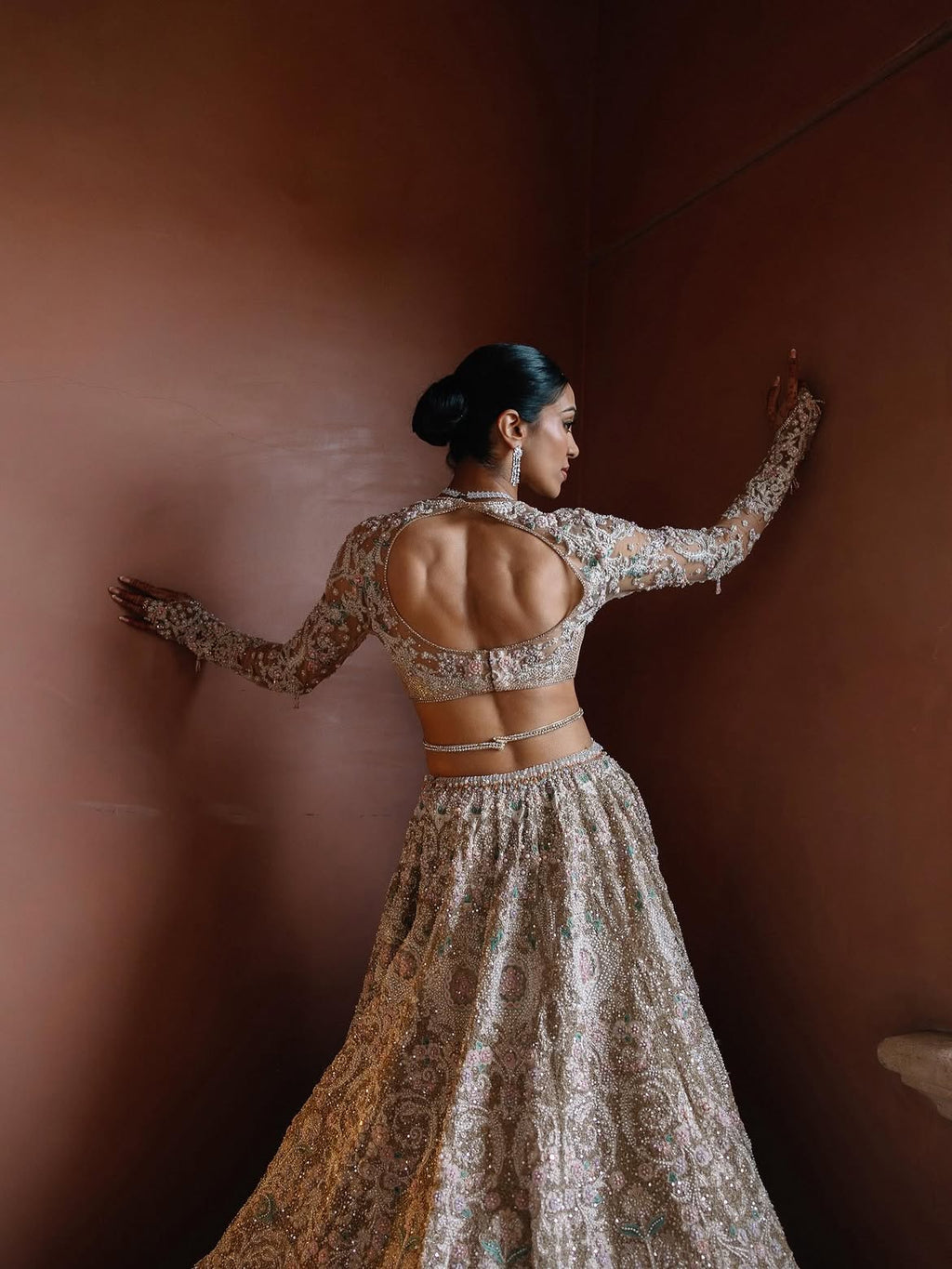 RICH-WHITE BRIDAL LEHENGA