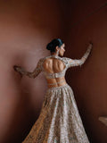 RICH-WHITE BRIDAL LEHENGA