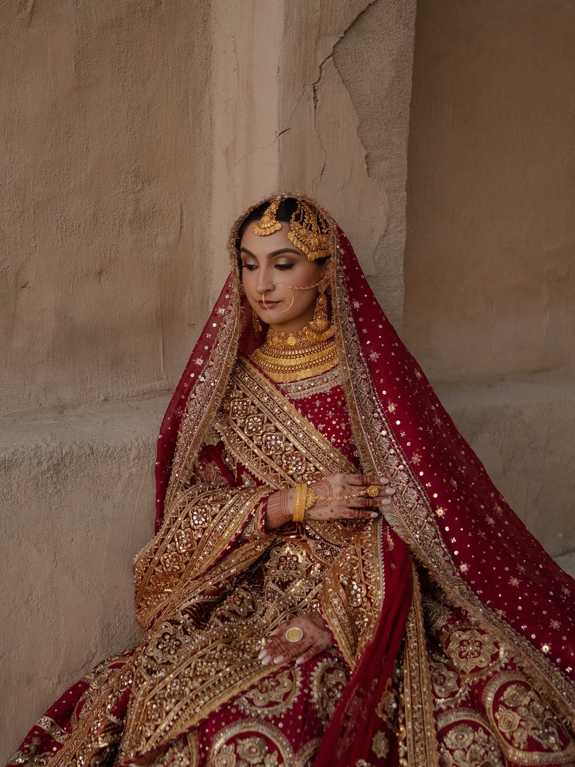 ULTRA DENSE BRIDAL RED LEHENGA