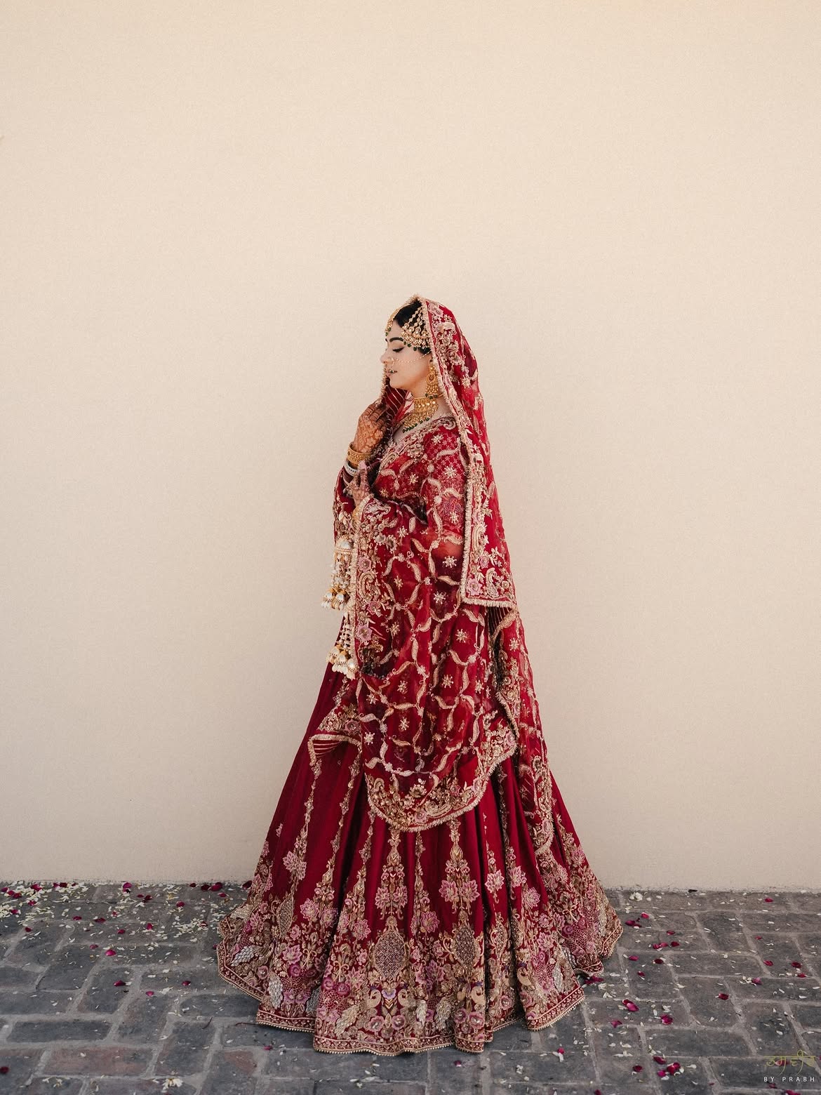 CRIMSON RED BRIDAL LEHENGA