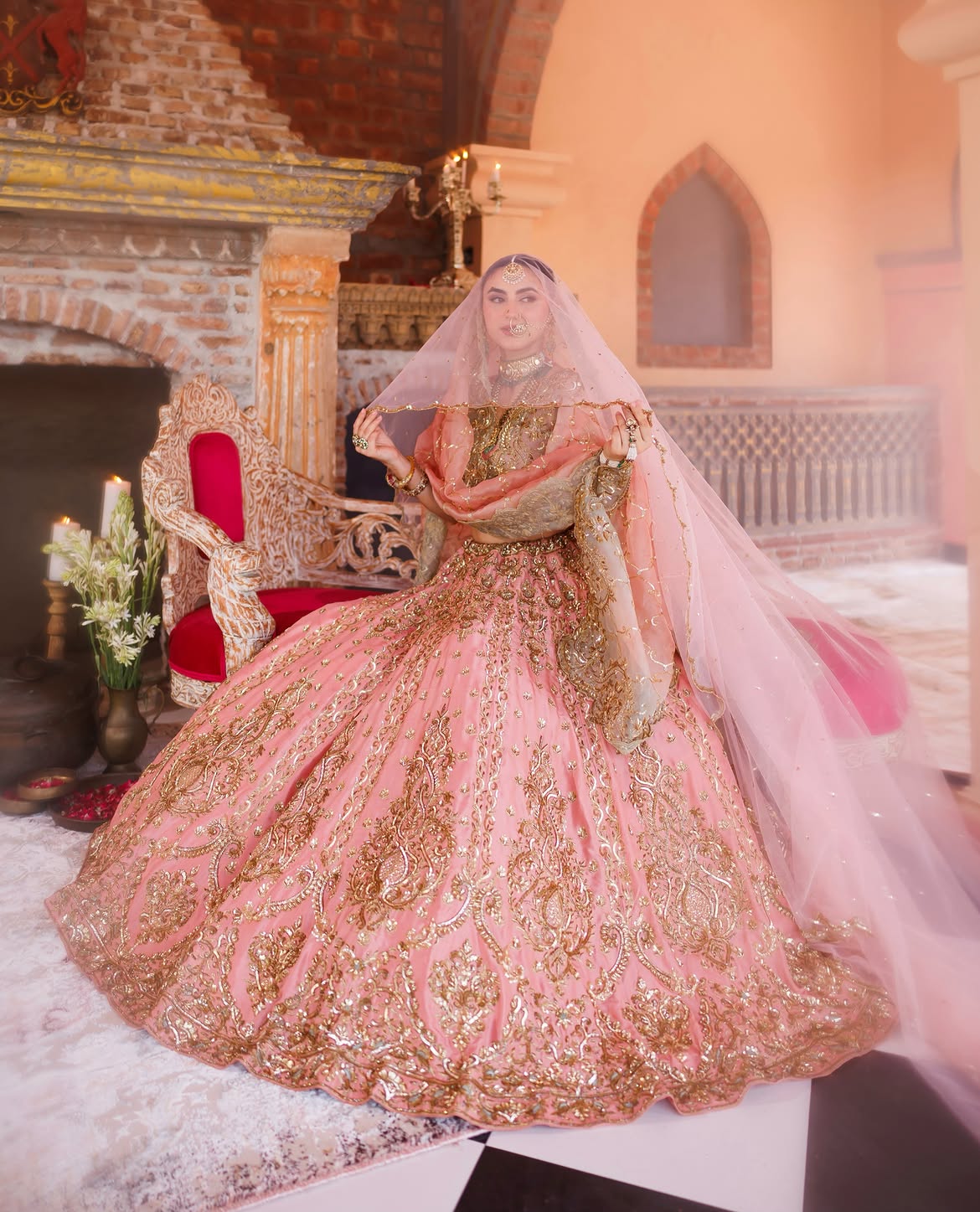DRAMATIC FLARED BRIDAL LEHENGA