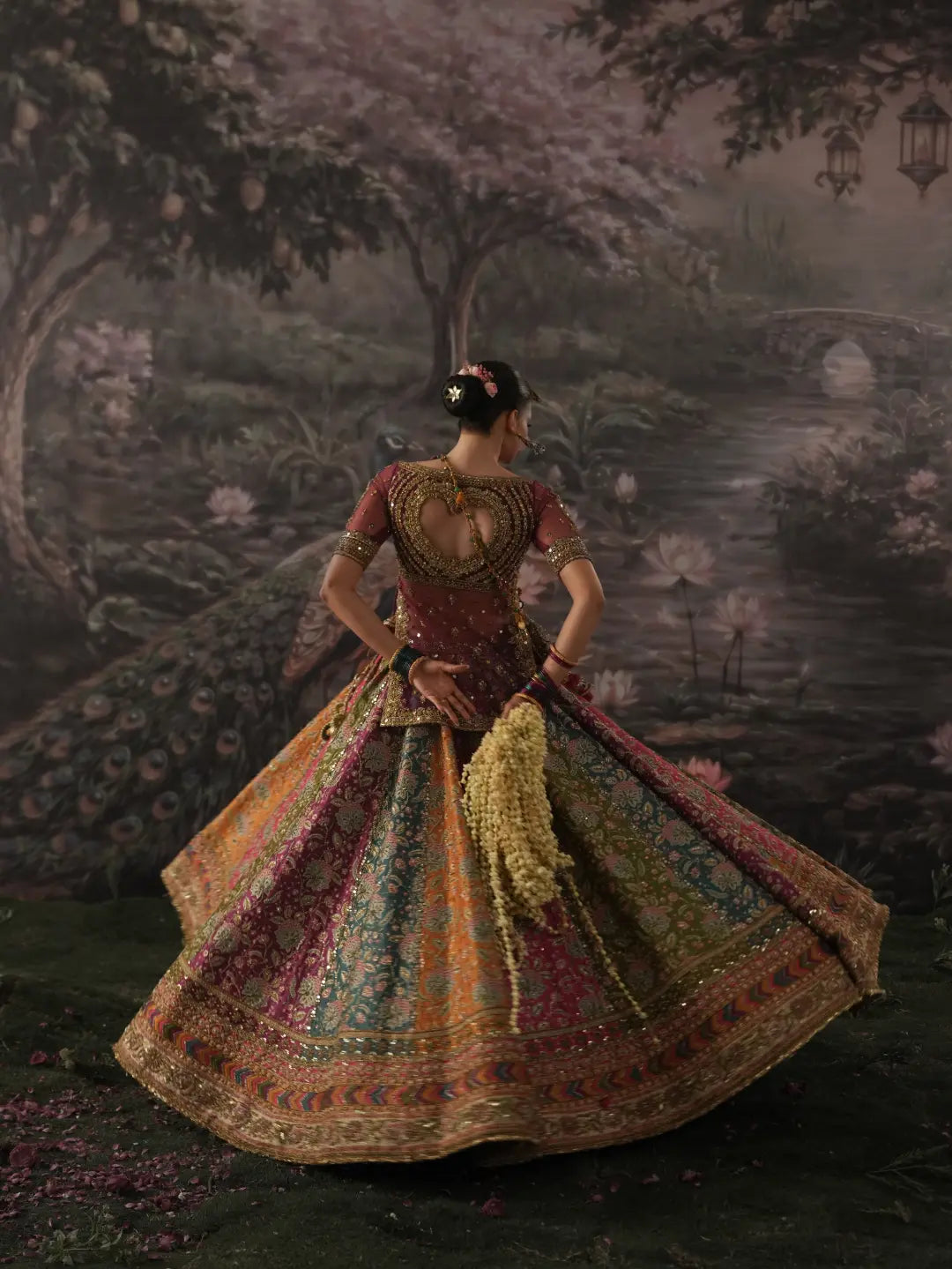 CUT-OUT BRIDAL LEHENGA