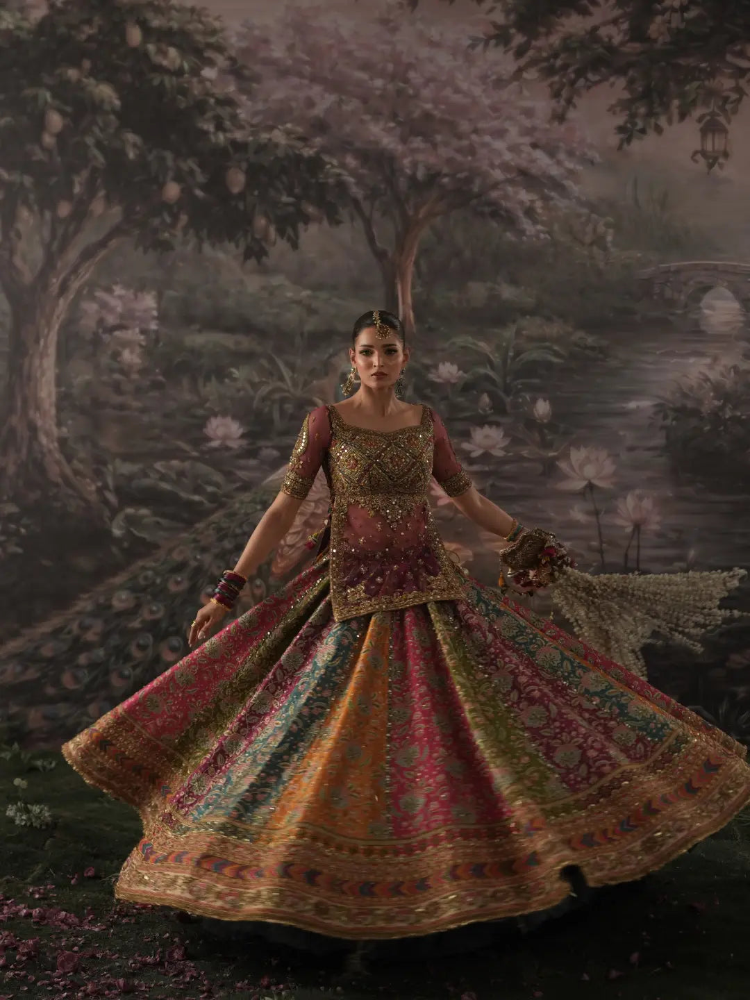 CUT-OUT BRIDAL LEHENGA