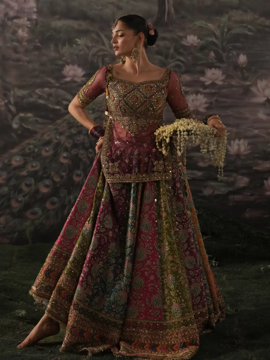 CUT-OUT BRIDAL LEHENGA