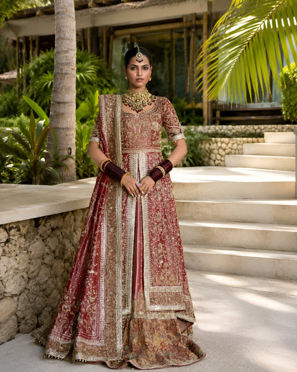 FLOOR LENGTH BRIDAL GOWN