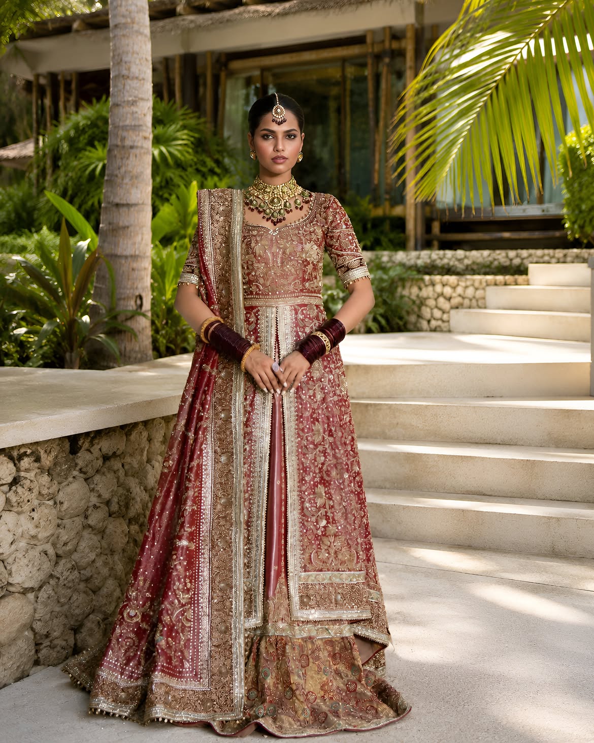 FLOOR LENGTH BRIDAL GOWN