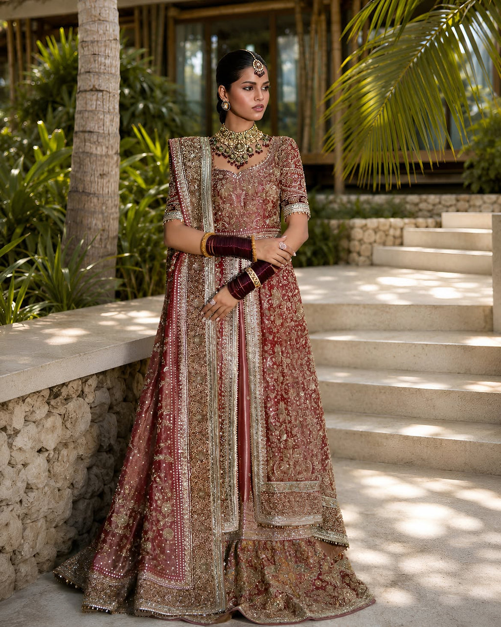 FLOOR LENGTH BRIDAL GOWN