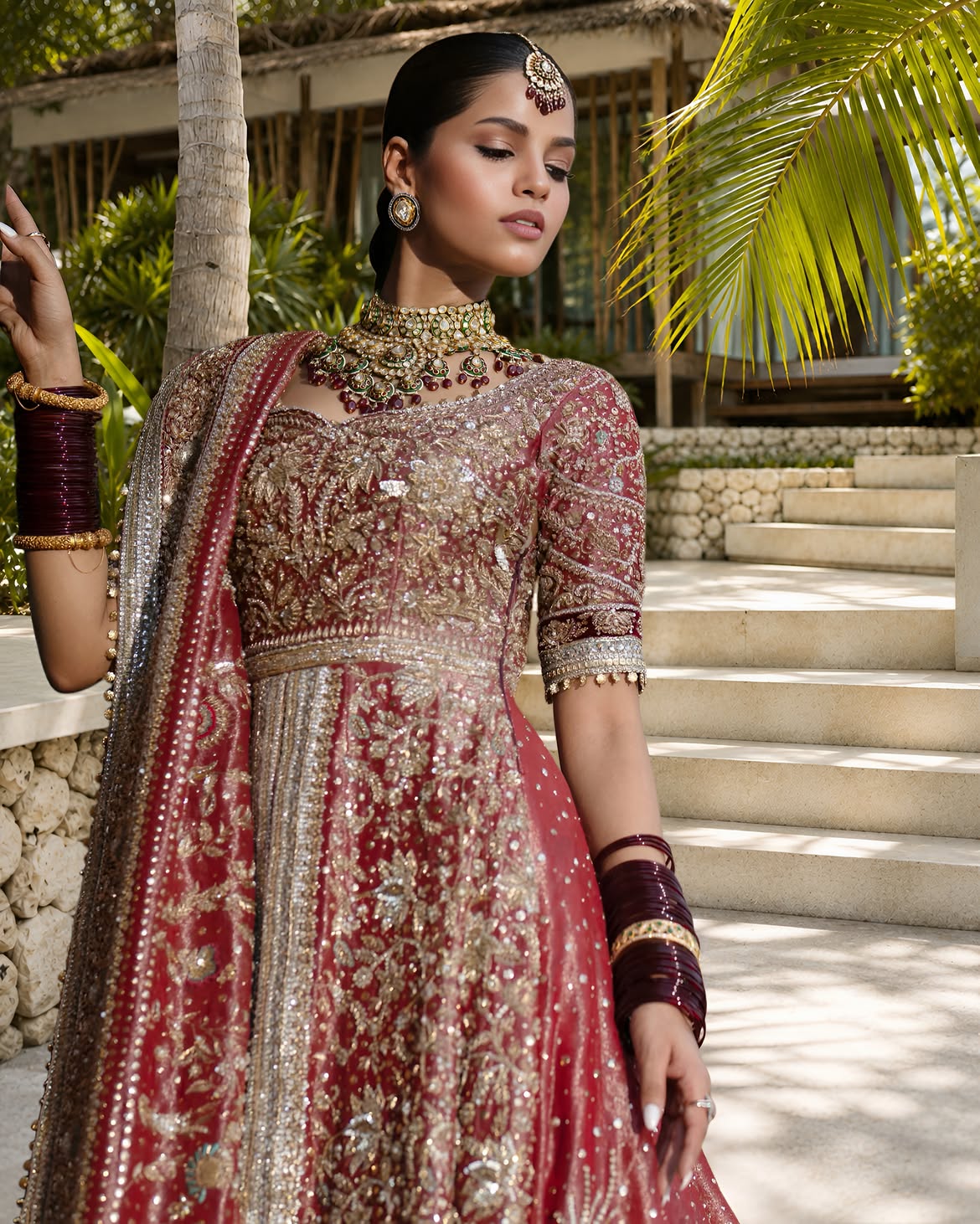 FLOOR LENGTH BRIDAL GOWN