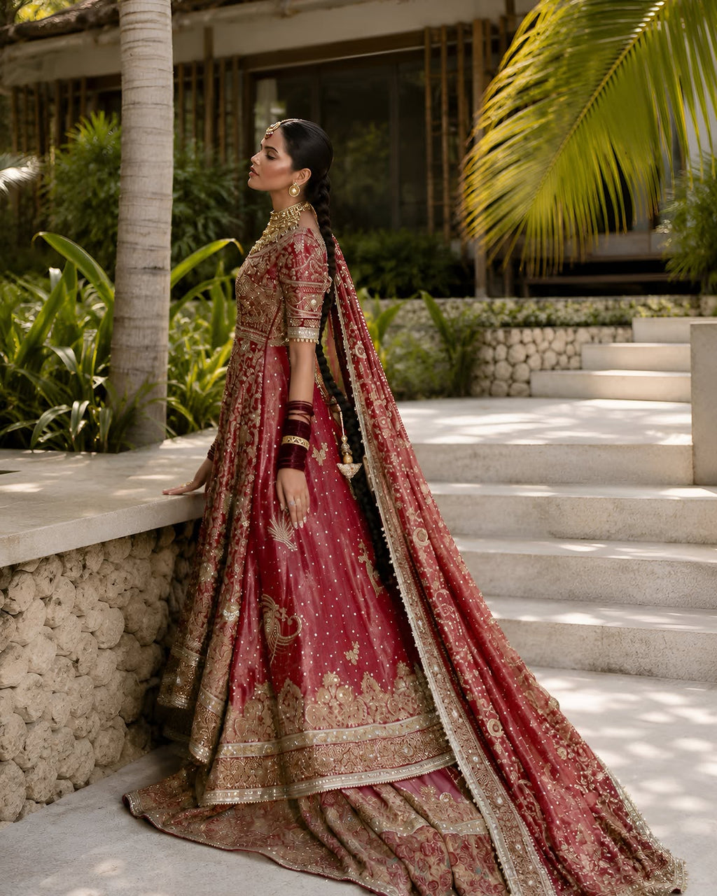 FLOOR LENGTH BRIDAL GOWN