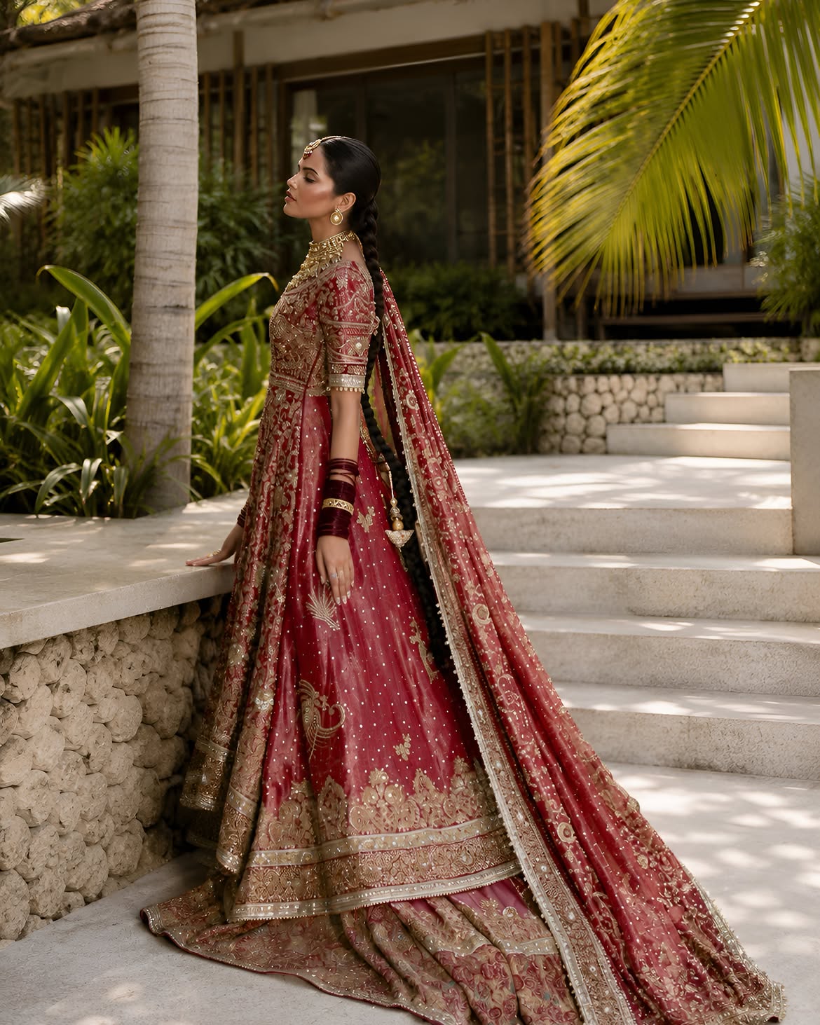 FLOOR LENGTH BRIDAL GOWN