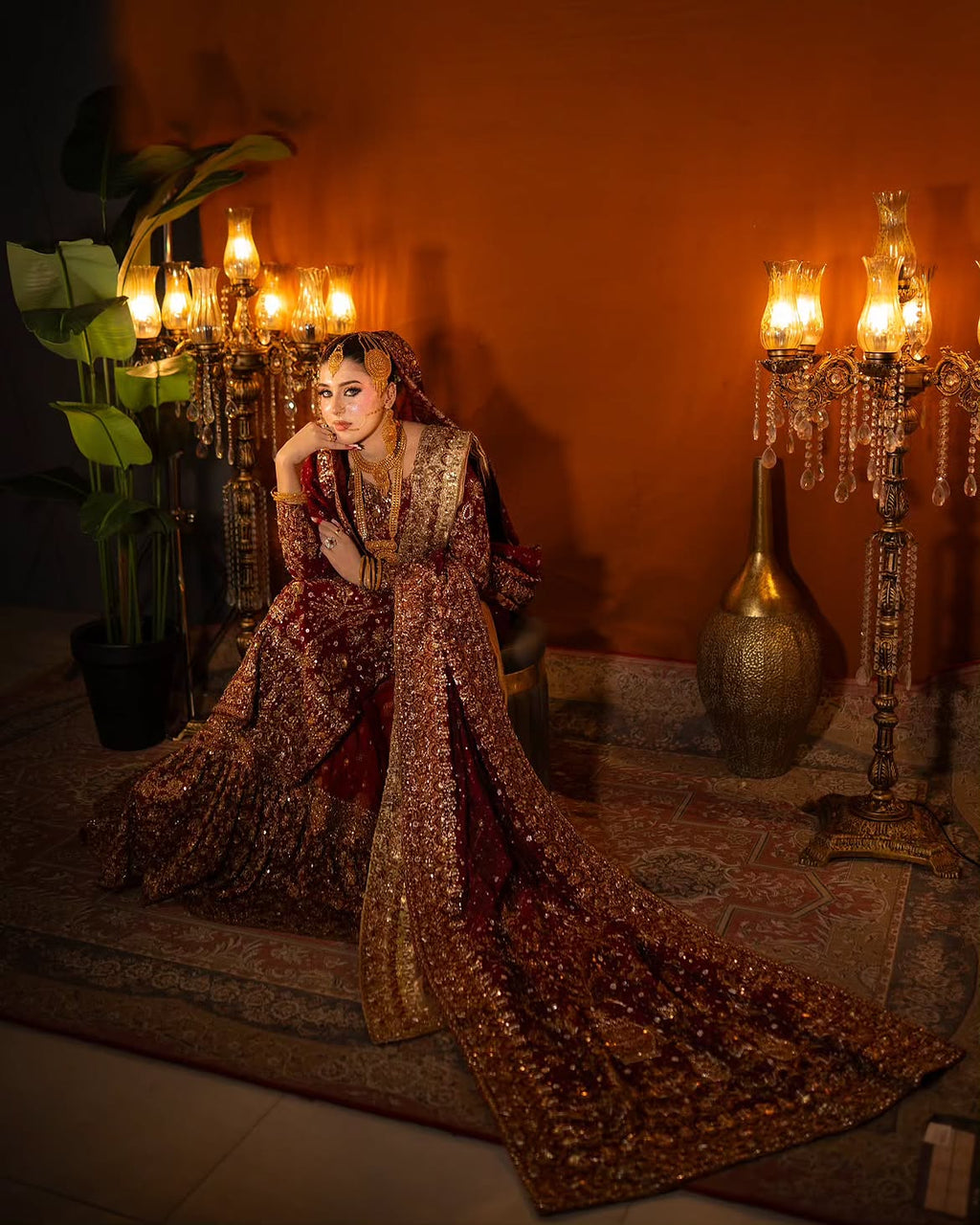 MAROON BRIDAL LEHENGA