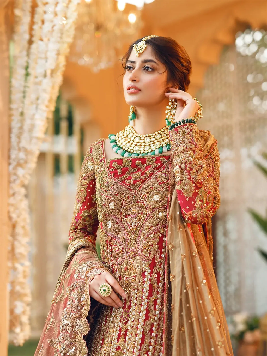 CRIMSON RED BRIDAL LEHENGA