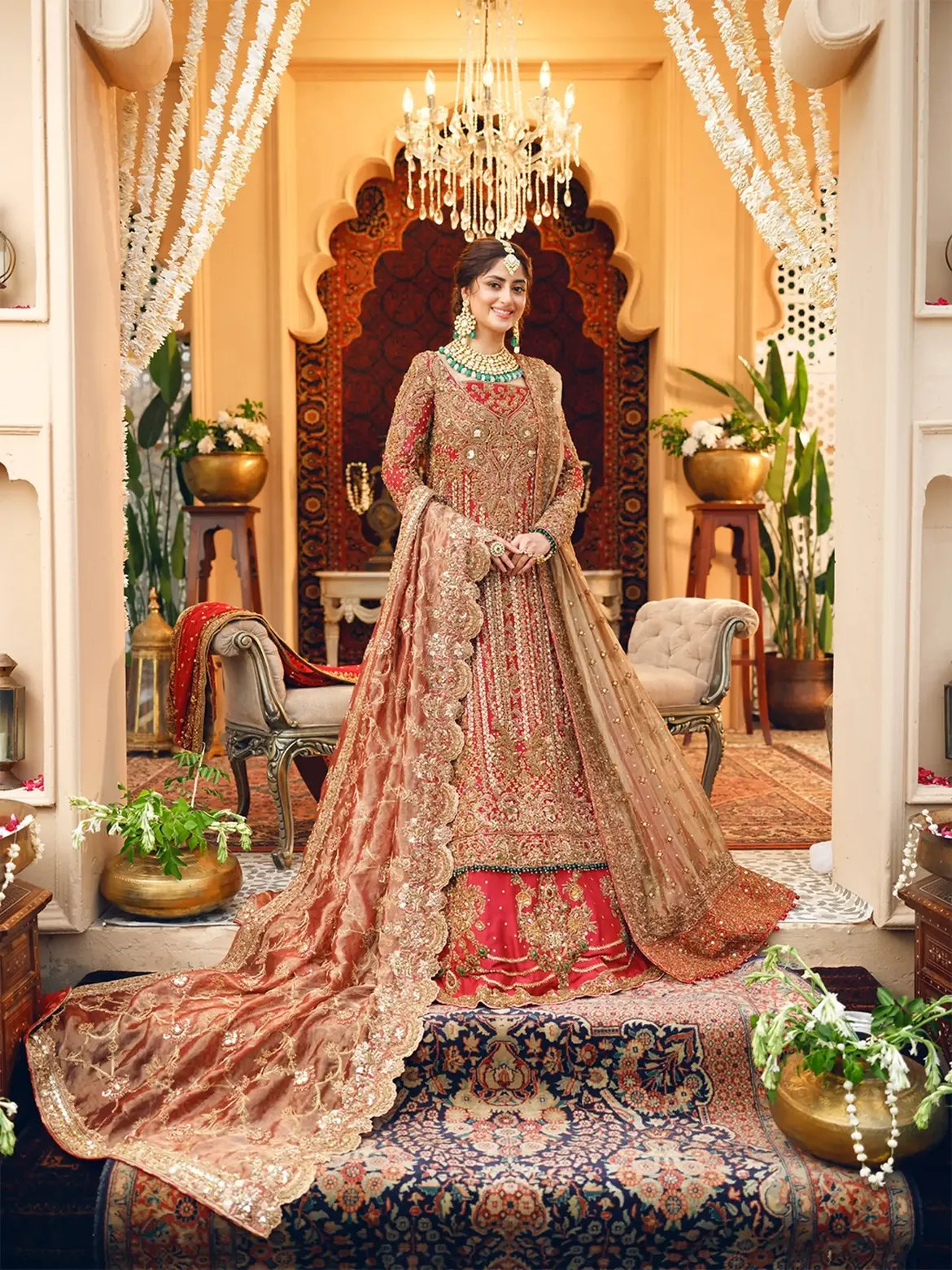 CRIMSON RED BRIDAL LEHENGA