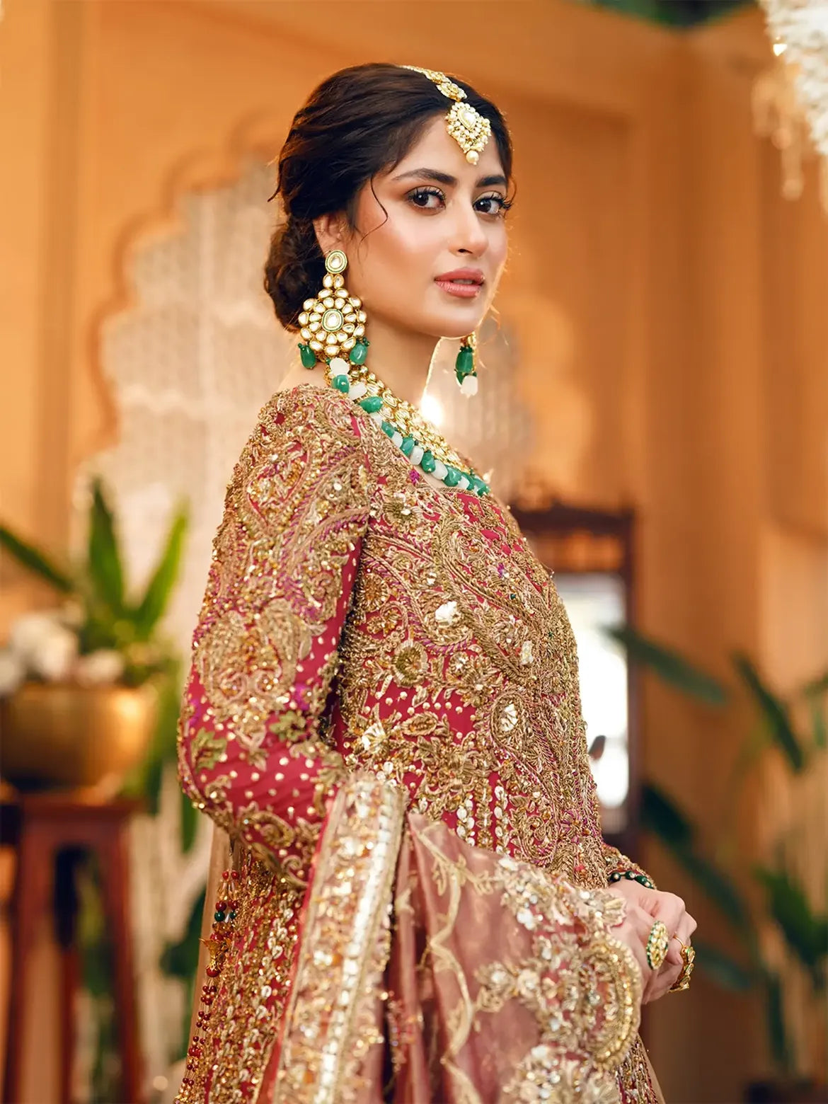 CRIMSON RED BRIDAL LEHENGA