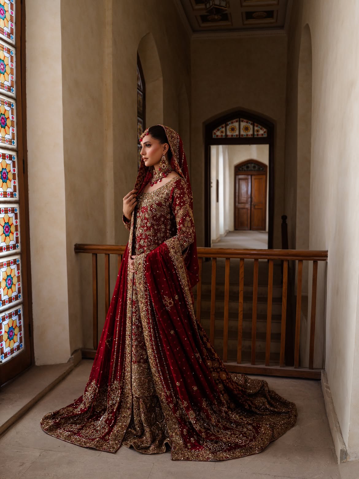 MAROON BRIDAL FULL LENGTH LEHENGA