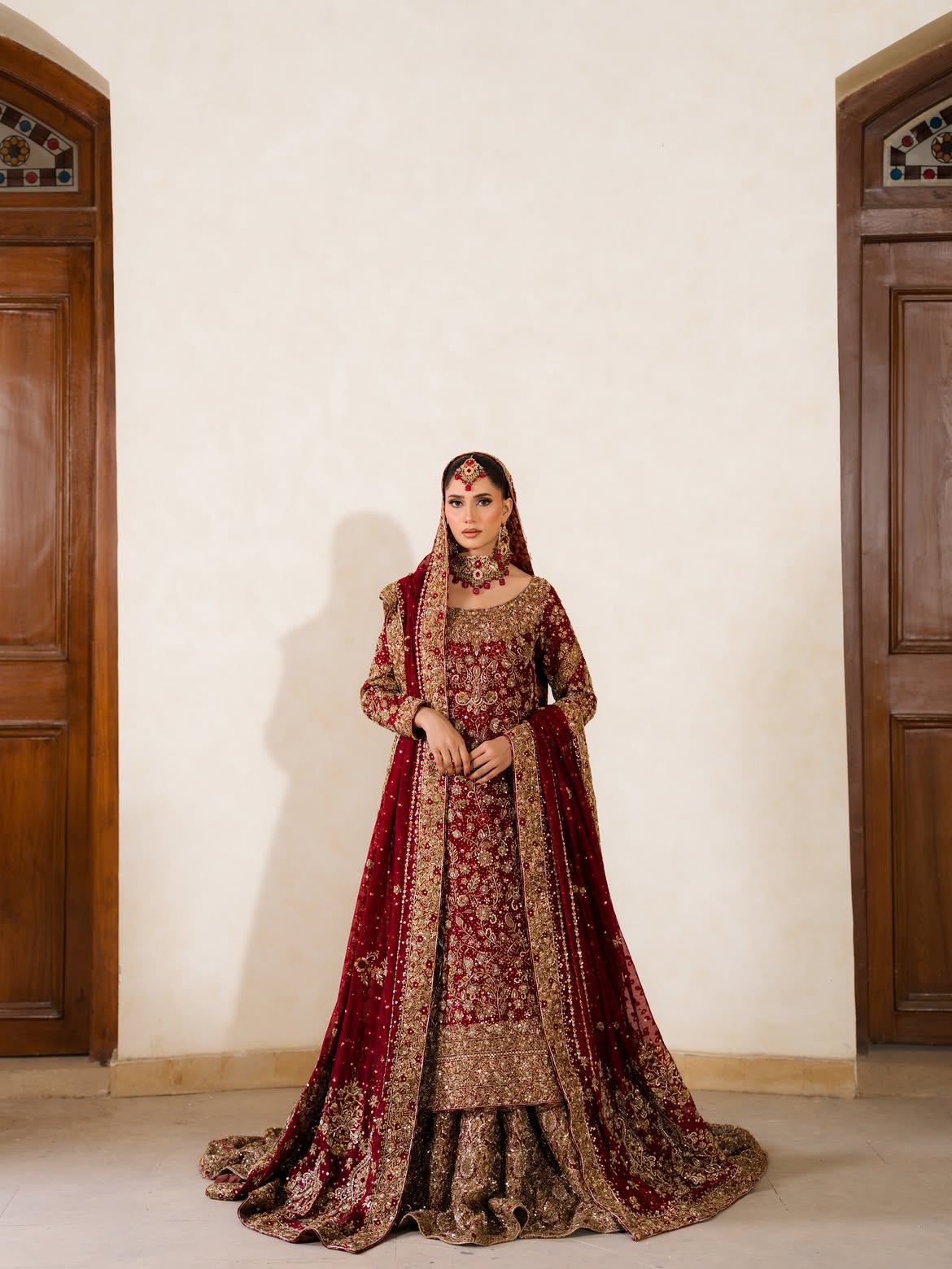 MAROON BRIDAL FULL LENGTH LEHENGA