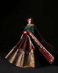 HEAVY MAROON EMBROIDERED LEHENGA