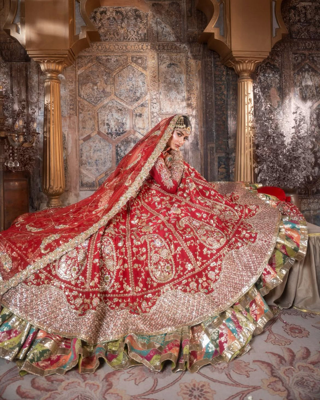 FITTED LONG SLEEVES BRIDAL LEHENGA