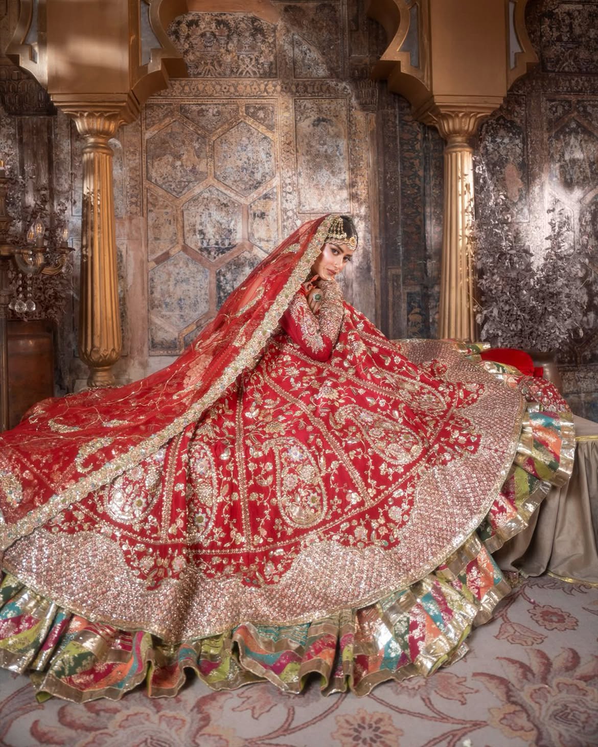 FITTED LONG SLEEVES BRIDAL LEHENGA