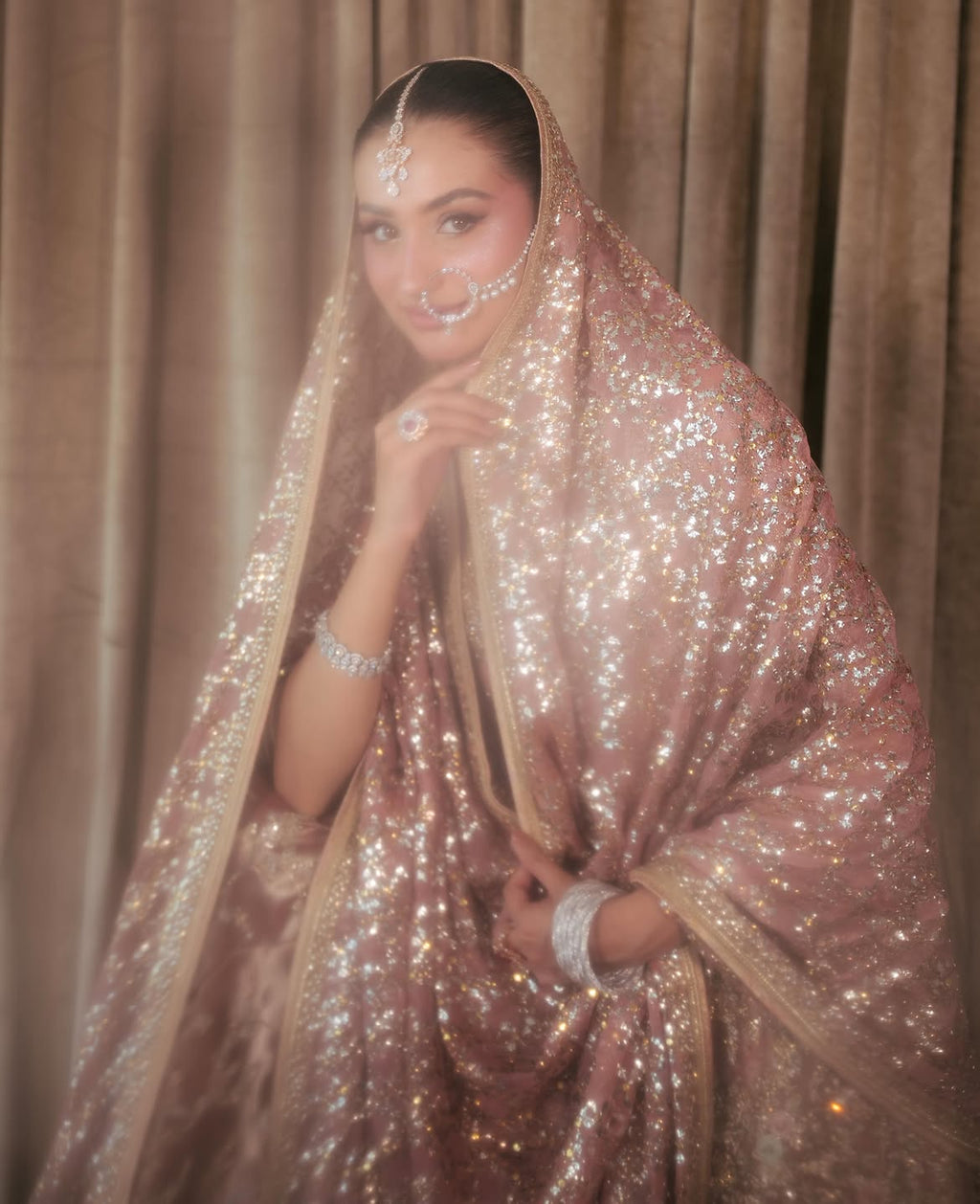 DABKA AND CRYSTALS BRIDAL SHARARA