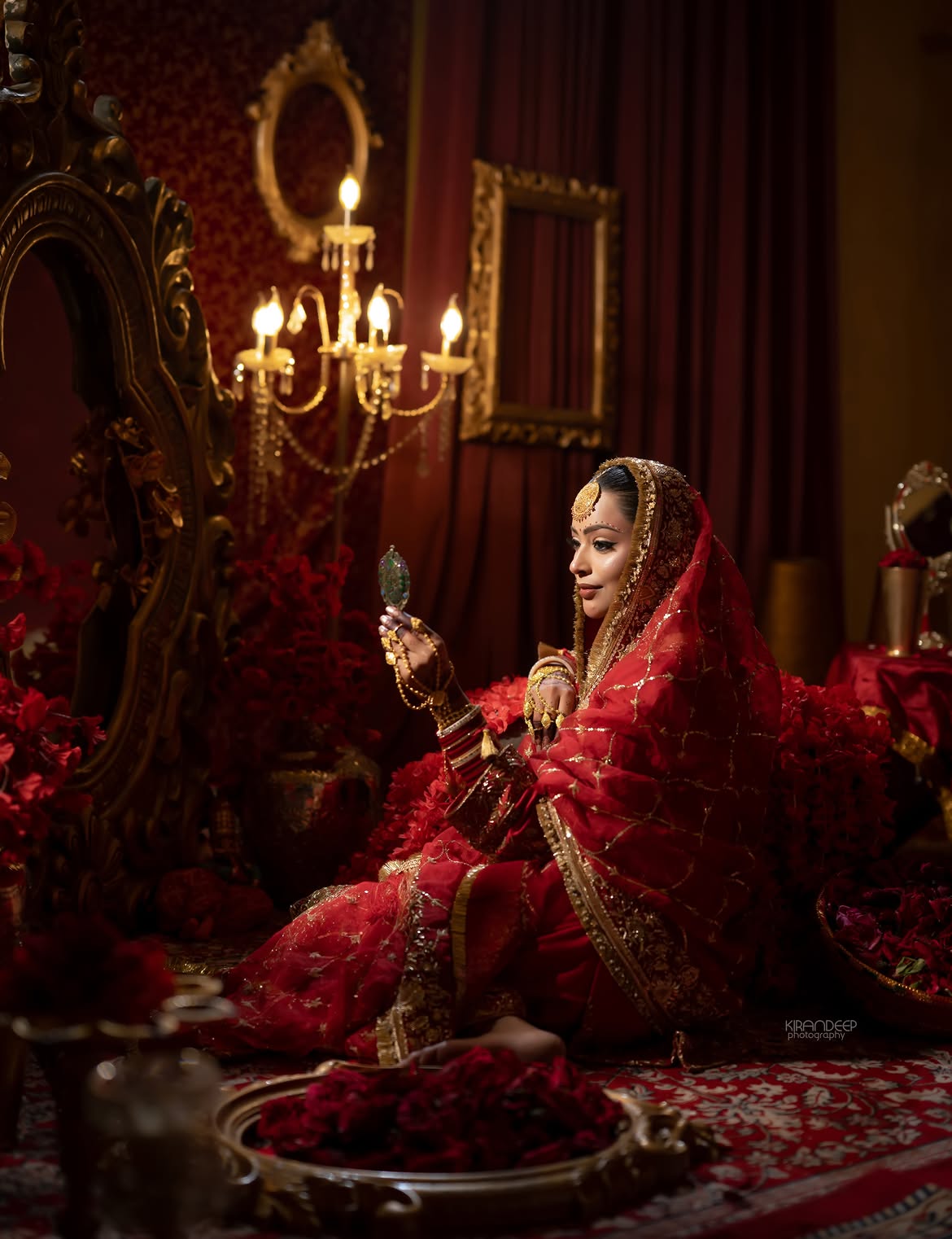 CRIMSON RED BRIDAL SUIT
