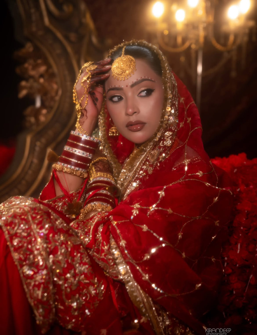 CRIMSON RED BRIDAL SUIT
