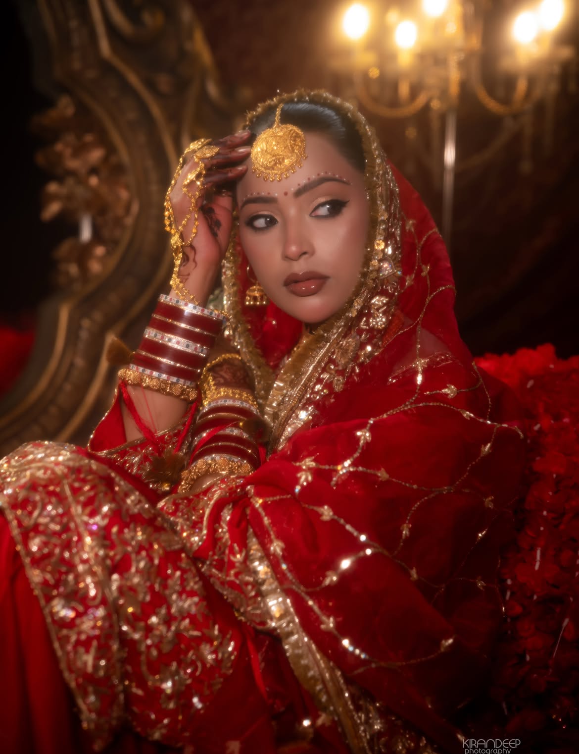 CRIMSON RED BRIDAL SUIT