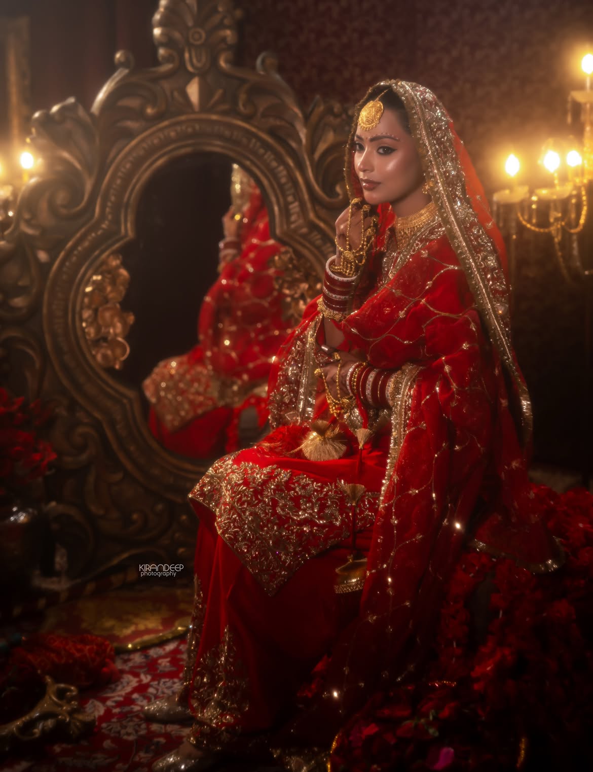 CRIMSON RED BRIDAL SUIT