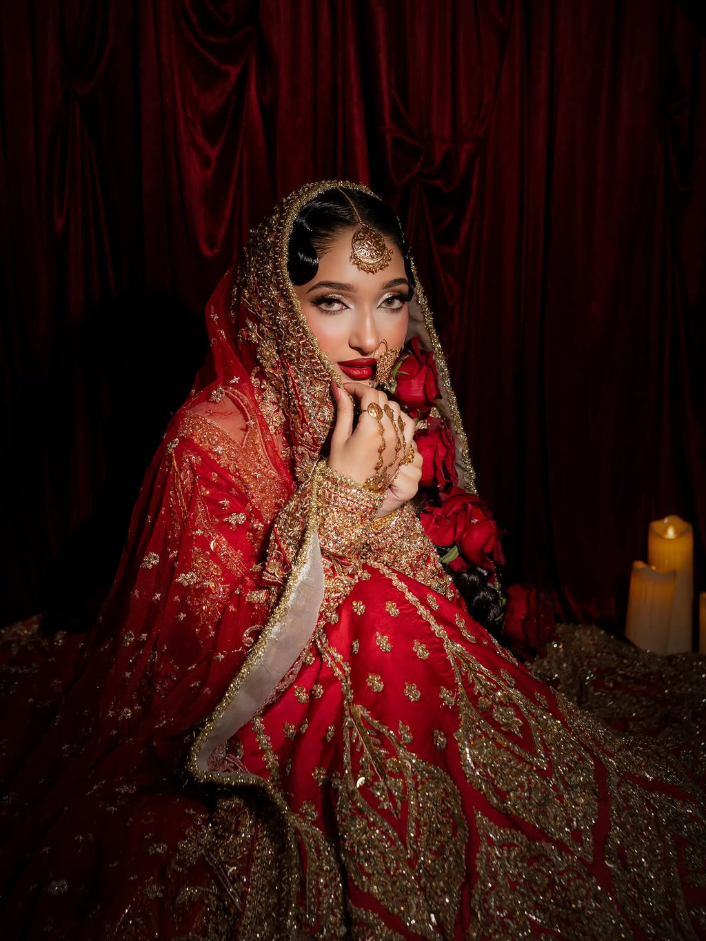 RED TRADITIONAL BRIDAL LEHENGA